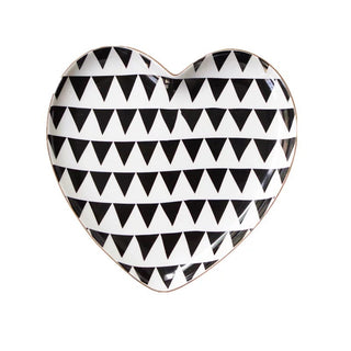 Heart shaped ceramic dish