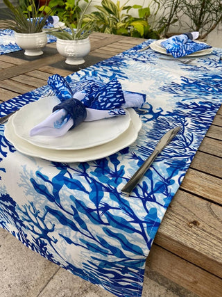 BLUE CORAL TABLE RUNNER